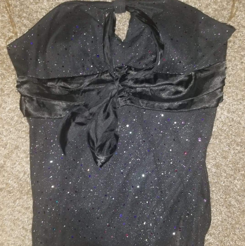 sexy and fun black sparkly halter